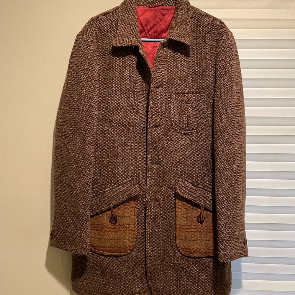 Mens wool/tweed coat